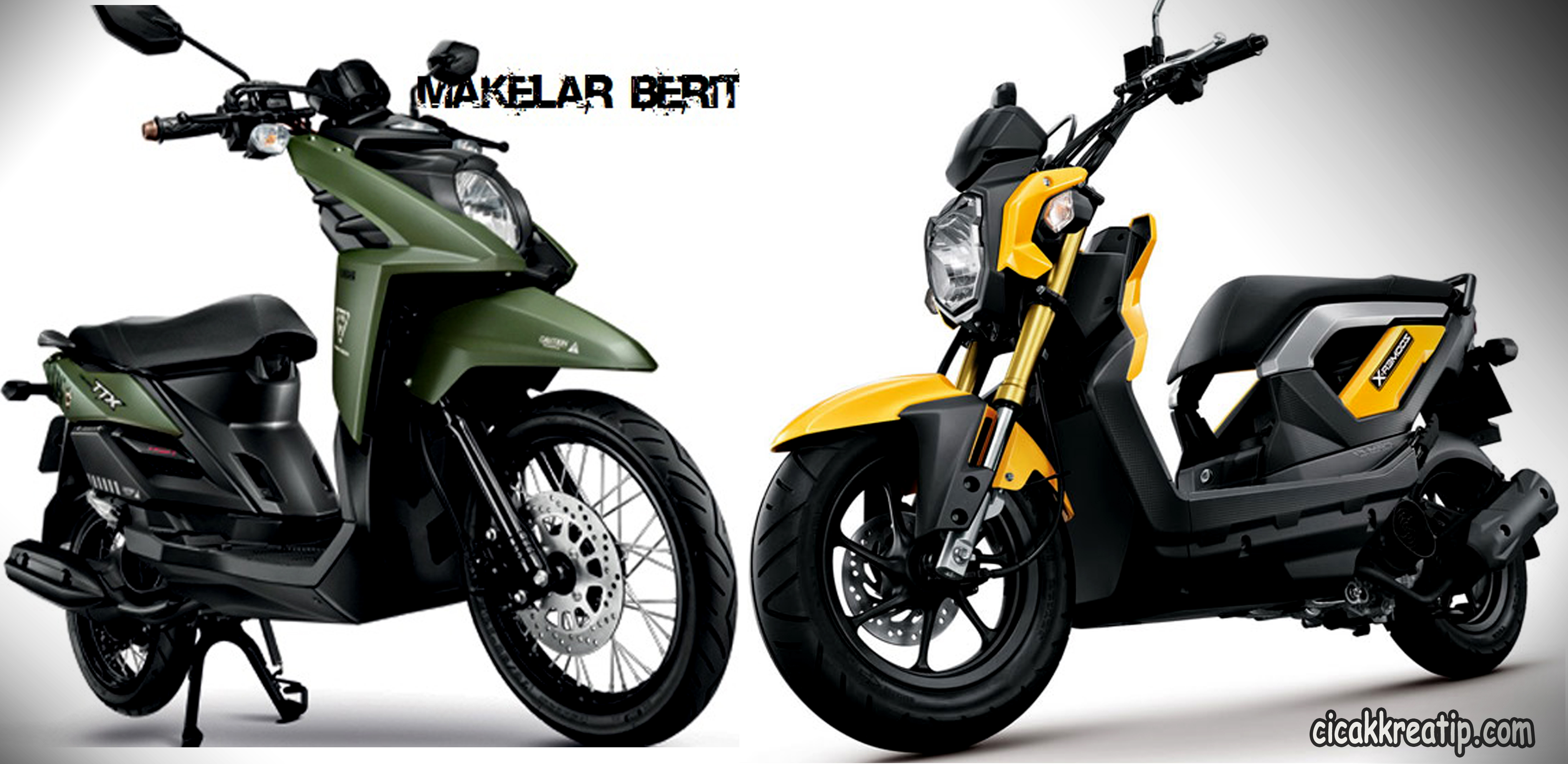 Honda Zoomer X dikomparasikan dengan Yamaha  X Ride apa 
